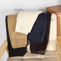 【专柜轻奢】秋冬季设计师新款羊 绒桑 蚕丝高腰百搭窄版直筒裤8563