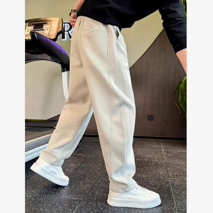 秋冬男款卫裤纯色百搭重磅运动裤潮牌哈伦裤新款裤子休闲痞帅加厚