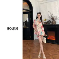 现货【花海】新中式中国风复古夏季短款套装