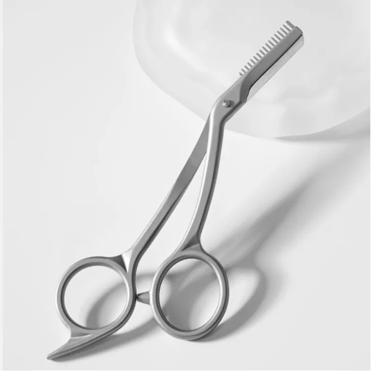 韩式卡装眉剪 不锈钢带眉梳修眉剪刀 化妆工具小剪刀 剪修眉毛