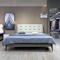 【十全十美】主卧榫卯结构床婚床轻奢意式极简风软包实木框架大床