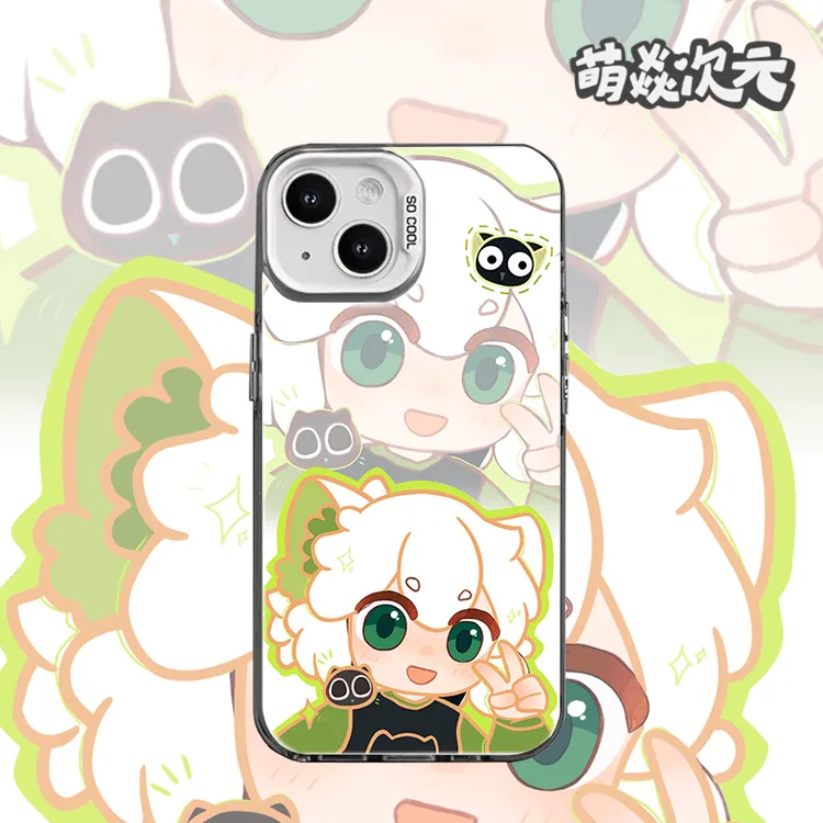 比耶罗小黑适用于苹果iqoo华为oppo小米15vivo一加彩银手机防摔壳