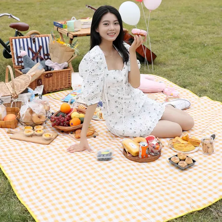 【原始人野餐垫】防潮布户外露营地垫便携防水加厚野炊草坪春游垫