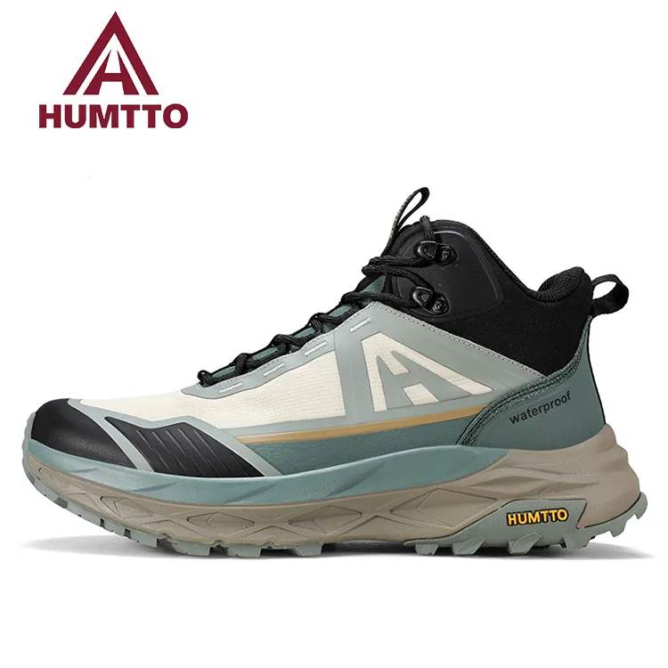 悍途户外登山鞋男秋季轻便透气厚底防滑高帮鞋减震暴雨级防水鞋男