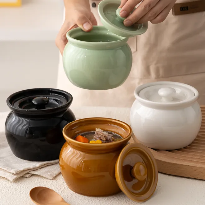 瓦罐炖盅带盖隔水炖耐高温陶瓷沙县小吃一人食蒸蛋炖罐瓦罐汤家用