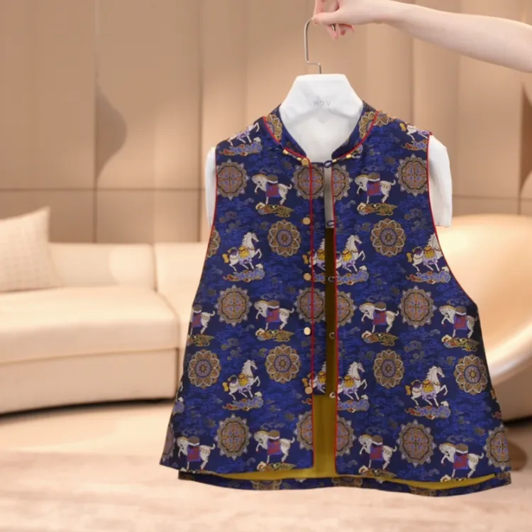 【冬姐自主品牌】VOR 钱小苹【马上有福】桑蚕丝马甲外套 V26100013