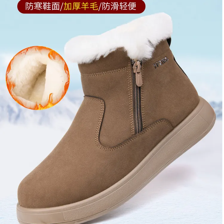 时尚雪地靴棉靴男款牛皮雪地靴男士雪地靴防滑