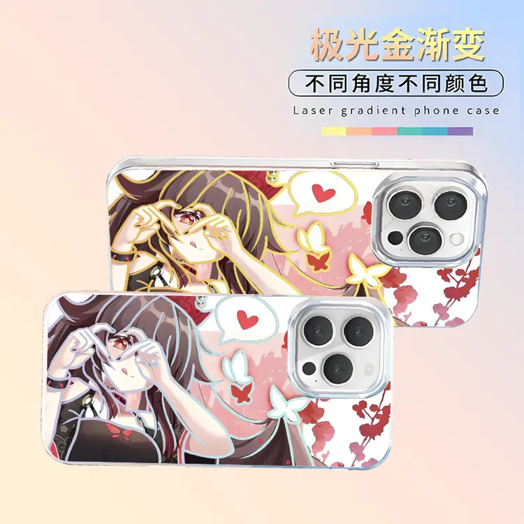 原神胡桃极光金手机壳适用于苹果华为OPPOVIVO荣耀小米10