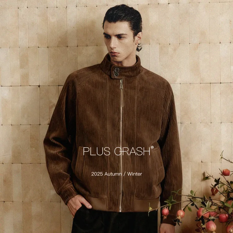 NPC潮牌PLUS CRASH灯芯绒绗棉插肩袖夹克外套百搭保暖PC55PJ63