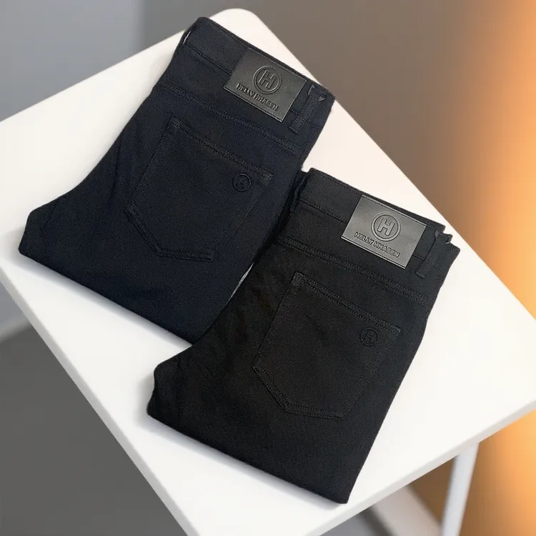 男士秋冬修身休闲裤小直筒裤子高档国潮商务休闲百搭舒适保暖长裤