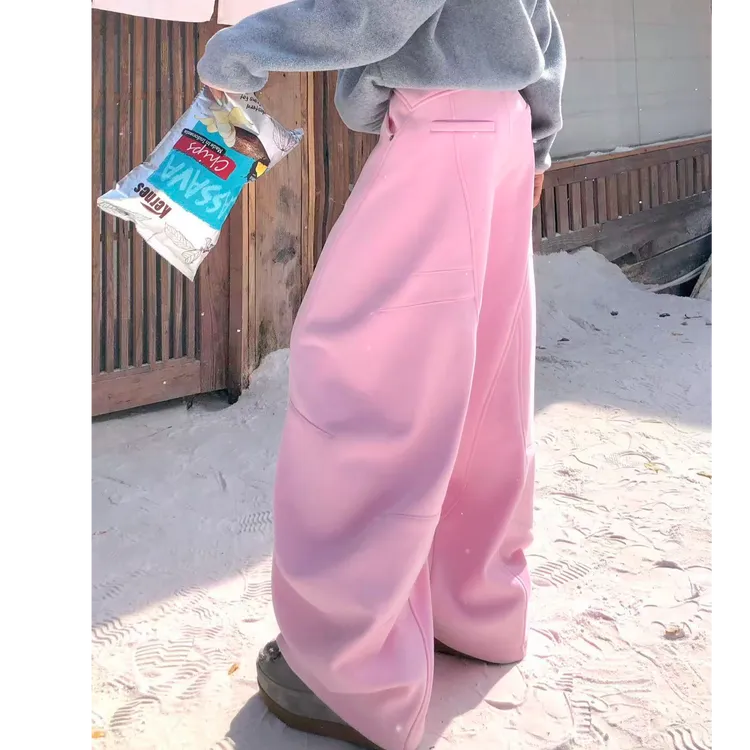 婉君【洛樱粉加绒3.0弯刀裤】加摇粒绒秋冬弯刀直筒裤LWJ25D4K3497