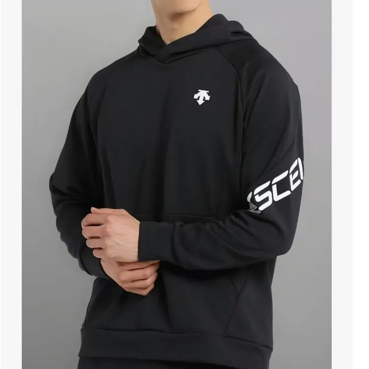 DESCENTE/迪桑特日版户外男款连帽插肩长袖卫衣DV5SSW01U