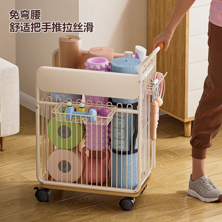 家用瑜伽垫收纳筐运动器材健身好物整理筐哑铃球类体育工具实用筐