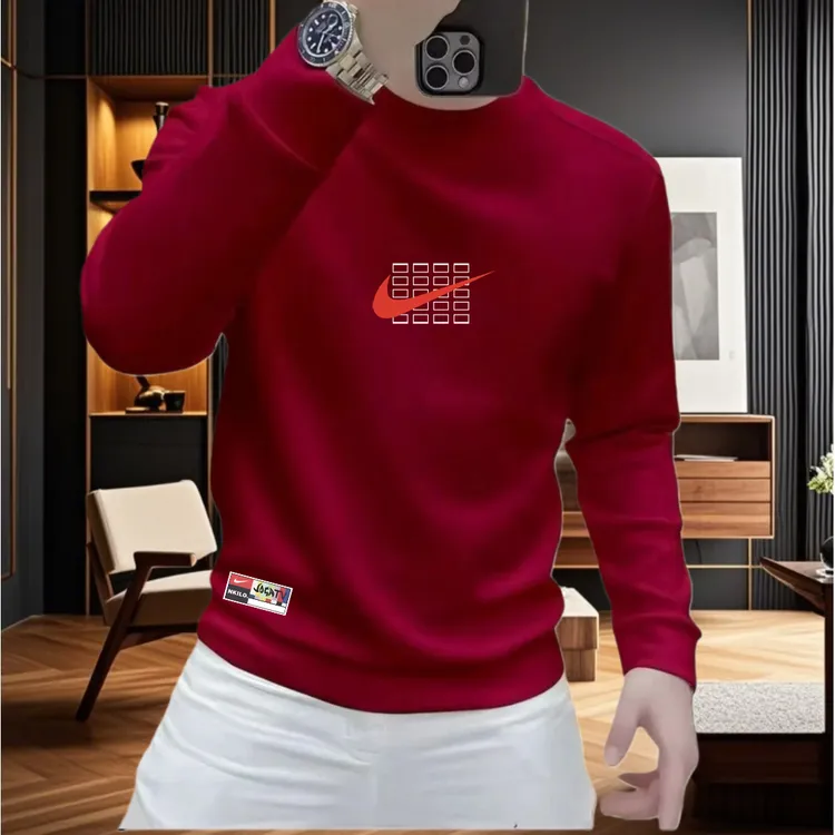 个性潮牌重磅圆领卫衣痞帅街头休闲印花长袖秋冬季男士加绒卫衣潮