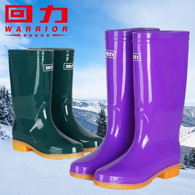 正品上海回力女士雨鞋雨靴女款长筒中筒水鞋女防水防滑耐磨加绒