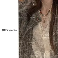 JBJX【秋日雾花 设计感慵懒蕾丝上衣】秋冬法式蕾丝衫长袖质感蕾丝