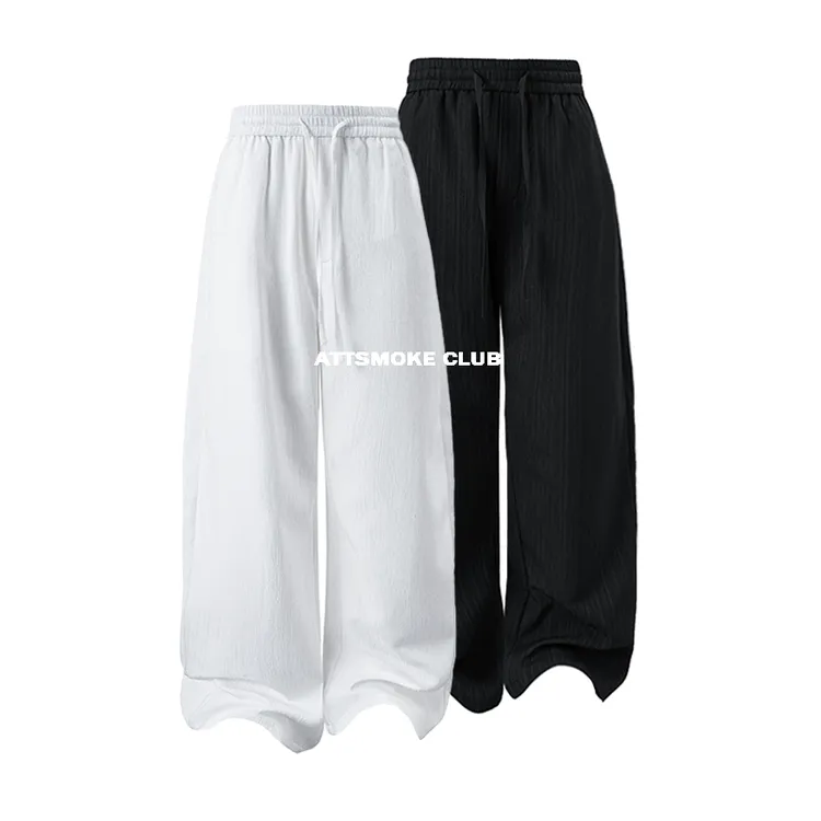 【线上商店】美式Cleanfit老钱高智感肌理条纹弯刀休闲裤海浪纹长裤