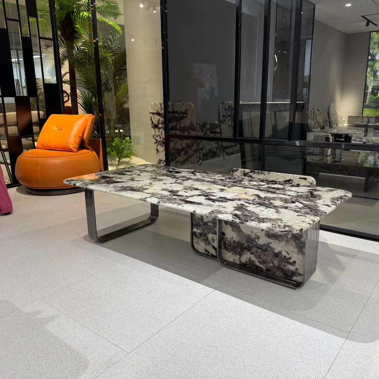 意式轻奢CC雪山兰天雪山飞狐然奢石茶几家用高端客厅大户型长方形