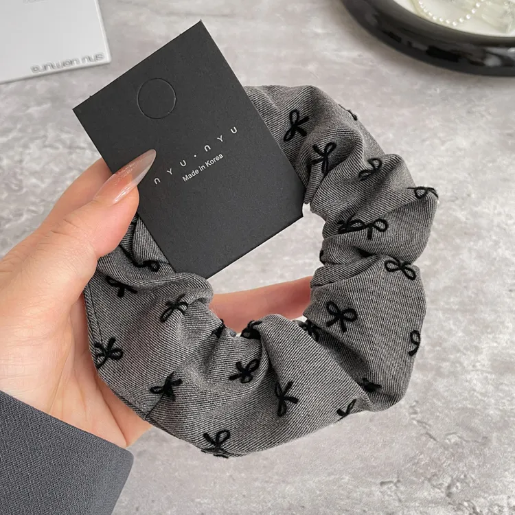 波点蝴蝶结大肠发圈女2024新款高弹力扎头发皮筋发绳耐用头绳头饰