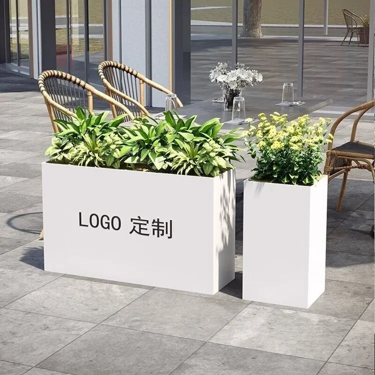 户外铁艺花箱商业街金属大花槽广场花坛餐厅隔断不锈钢不锈钢花箱