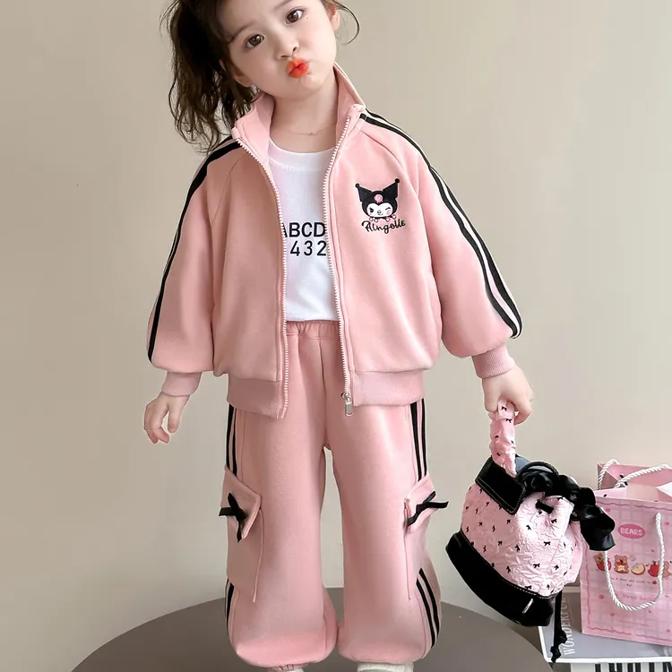 女童库洛米套装2025年新款洋气小女孩时髦休闲两件套春秋季衣服