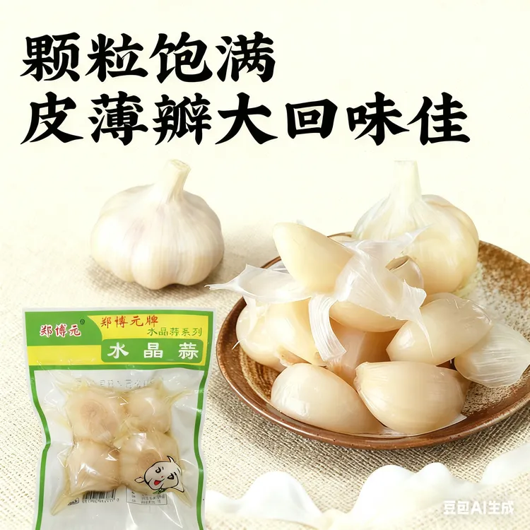 大蒜头糖醋蒜手剥糖蒜200g小包装水晶蒜腌蒜甜蒜美味下饭菜腊八蒜
