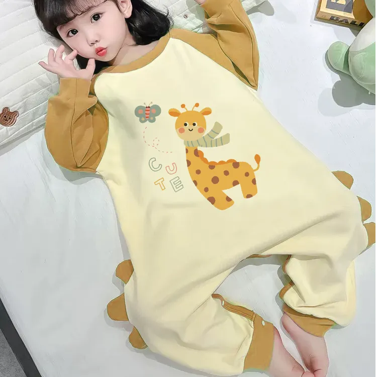 儿童长袖秋冬连体睡衣宝宝秋季连体防踢睡袋睡衣秋季宝宝衣服