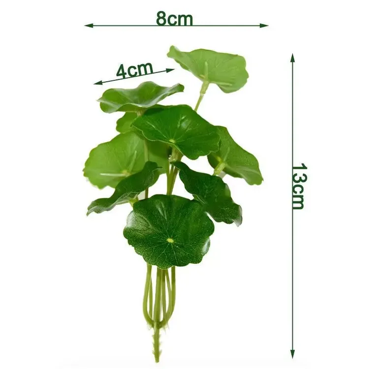 仿真花小荷叶铜钱草家居摆设客厅鱼缸插花绿植小盆栽桌面道具摆件