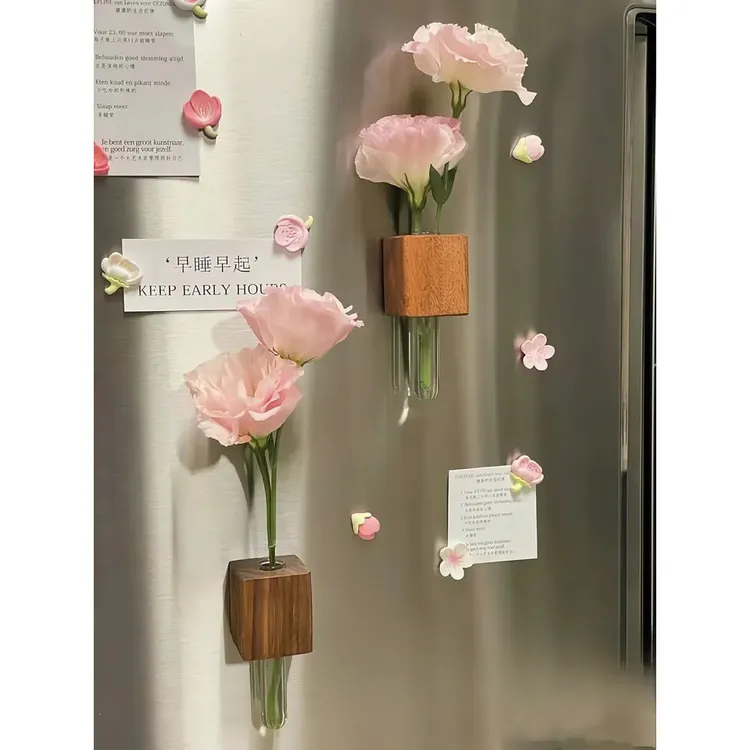 可以养花的冰箱贴磁吸养花冰箱贴花瓶创意3d立体磁性墙面立体装饰