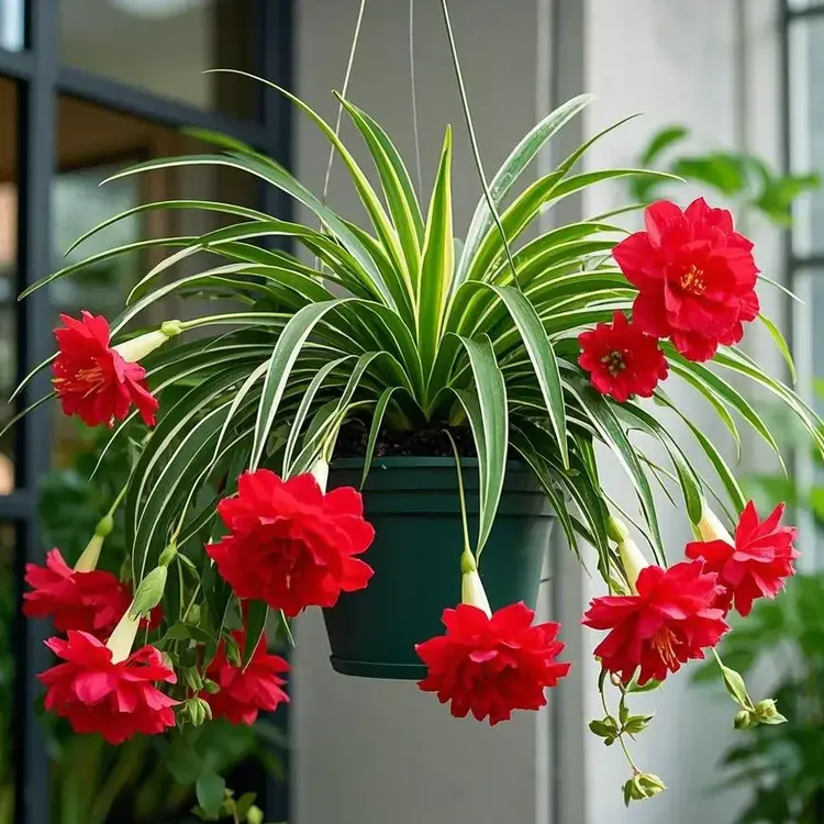 新品浓香型重瓣大花金边吊兰金心吊兰青叶盆栽办公室内绿植苗植物