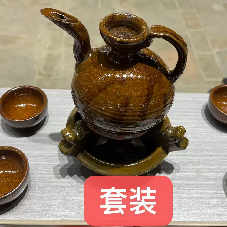 复古风小酒壶礼盒套装电陶炉杯垫酒具套件工艺品酒杯酒壶纯手工