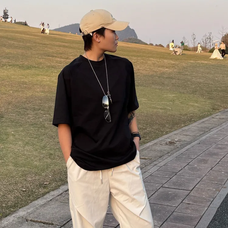 【冰感T恤】索罗娜插肩袖凉感速干夏日体恤半袖宽松休闲百搭简约