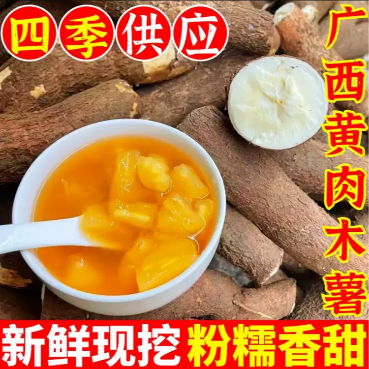 广西黄肉木薯黄心木薯糖水板栗木薯新鲜现挖现发糖水店同款