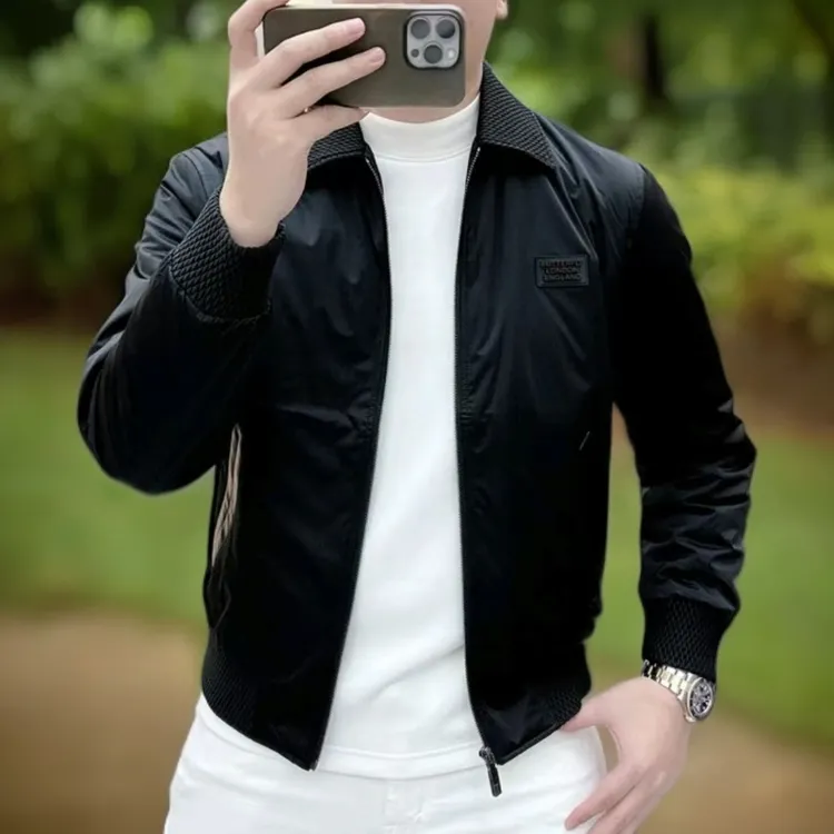 NYING秋冬新款轻奢潮牌男士翻领保暖夹克简约百搭时尚潮棉服外套