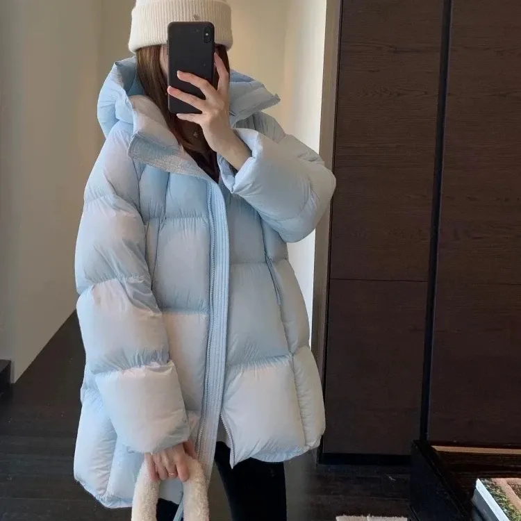 贝贝中长款超轻云朵泡芙连帽羽绒服爆款外套