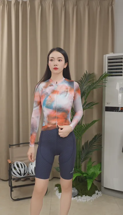 小晴天专属：碰撞多色骑行服男女款透气薄款短款气动长短袖速干