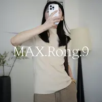 MAX.Rong.9半高领山羊绒 中袖显瘦修身上衣