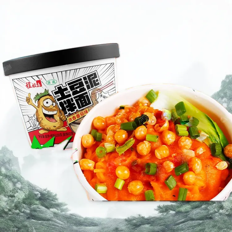 一拌即食霸气程校长土豆泥拌面匠心制作早餐夜宵面条清真速食经典