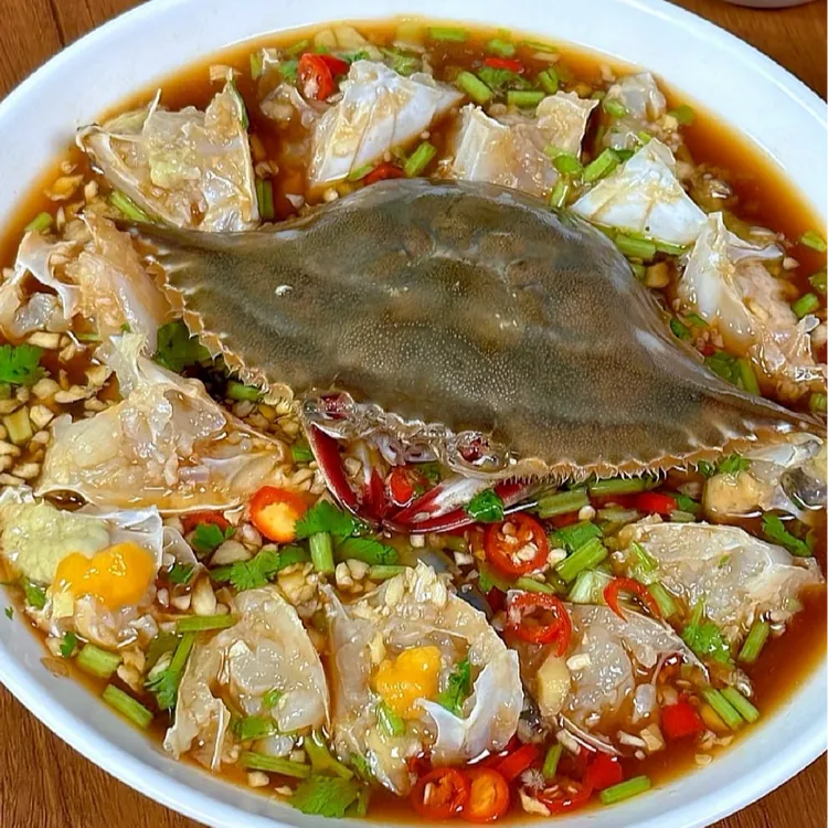 舟山潮汕生腌皮皮虾梭子蟹海鲜海鲜生食帝王鲑蟹钳即食商品图