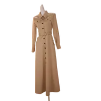 【袁小姐】塞尚几何 秋季新款宽松通勤风气质风衣款连衣裙-HZ1001