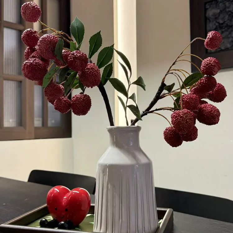 掬涵【推荐】仿真荔枝寓意励志果实插花艺术装饰客厅餐厅桌面装饰