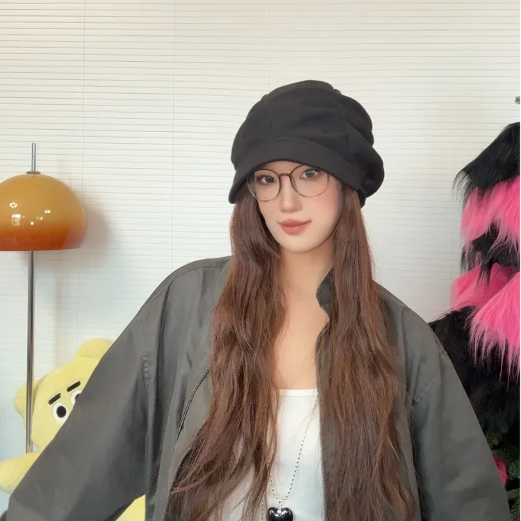 超显脸小堆堆帽！早秋新款时尚字母大头围韩系基础百搭薄款冷帽