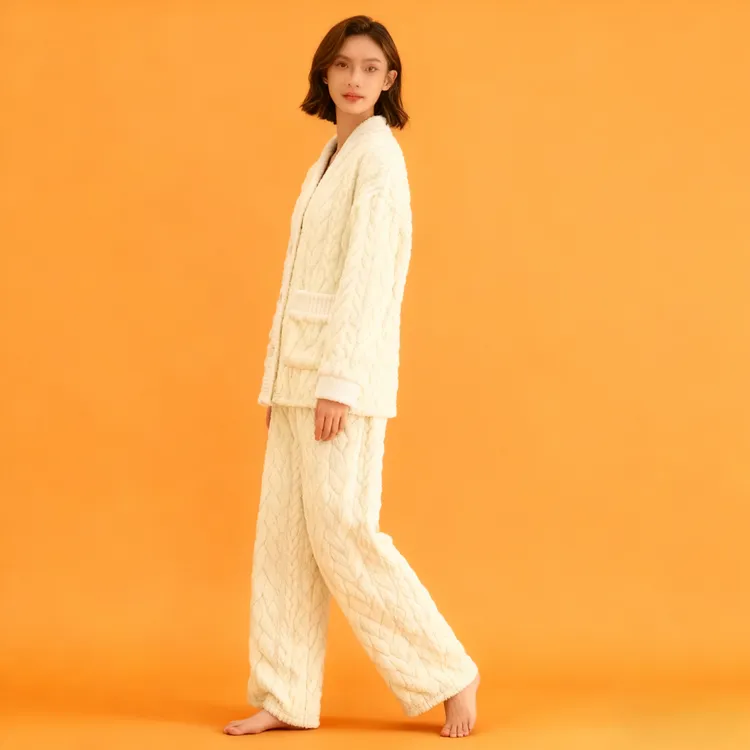 家居服套装加厚舒适青年冬季兔子休闲加绒家居服睡衣女士冬天