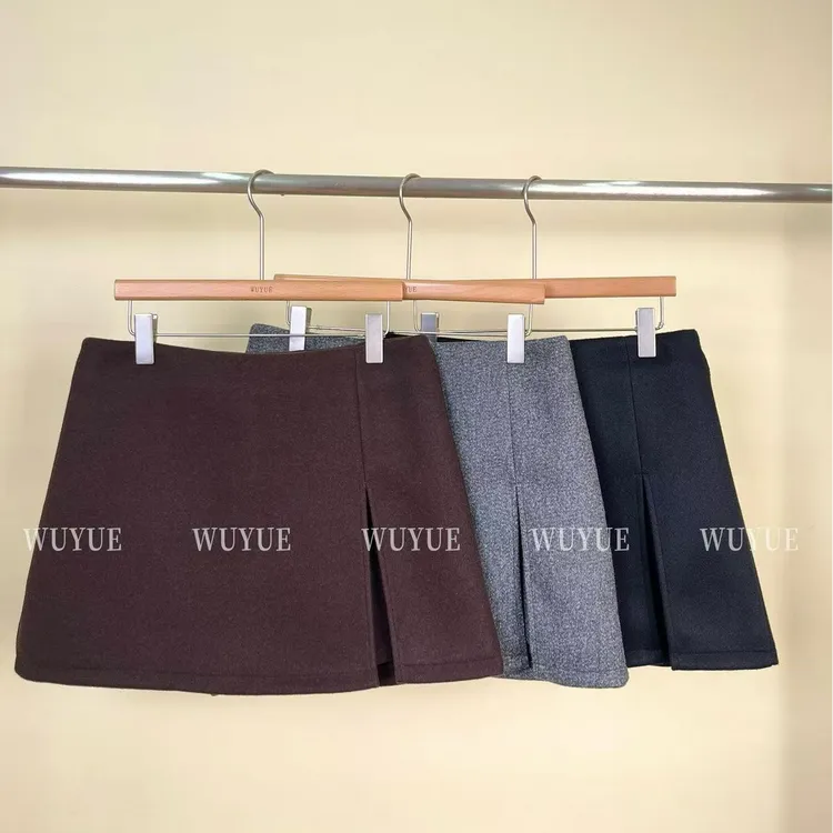 设计感开叉裙裤高腰显瘦半身A字裙时尚气质2025大码女装新款秋冬