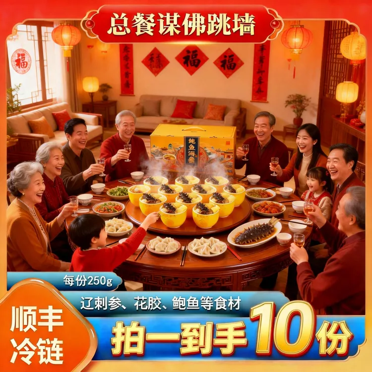 总餐谋年货节【到手10份】辽刺参佛跳墙总餐谋金汤佛跳墙春节送礼