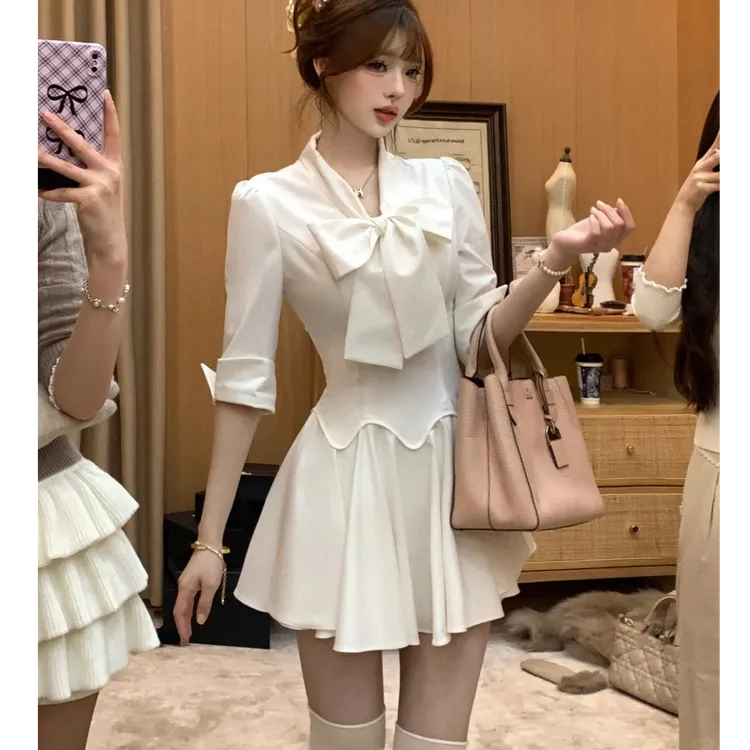 法式气质女神2025夏季新款名媛收腰小香风连衣裙轻奢时尚气质短裙