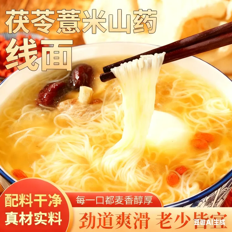 【老人小孩易消化】茯苓薏米山药线面 0.7mm可繁殖低盐福州特产辅食