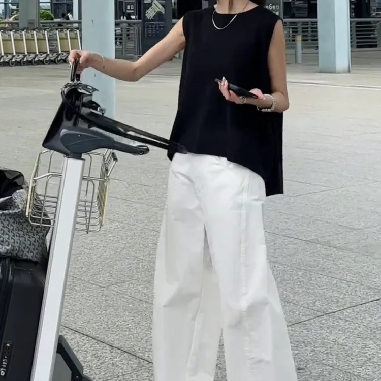 2025夏季新款时尚显瘦气质女士网红洋气两件套百搭款D6461