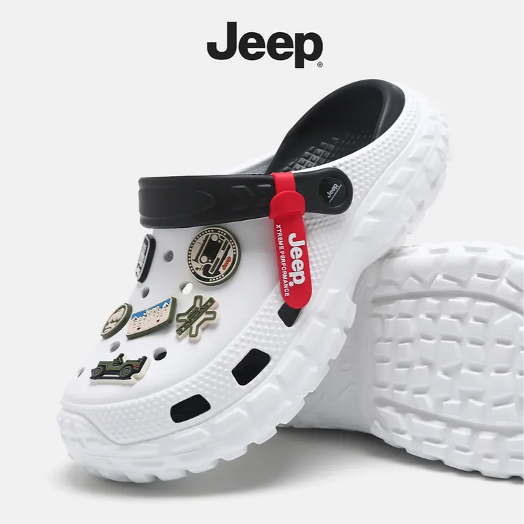 JEEP/吉普男款夏季户外防滑包头凉拖鞋休闲情侣鞋沙滩洞洞鞋