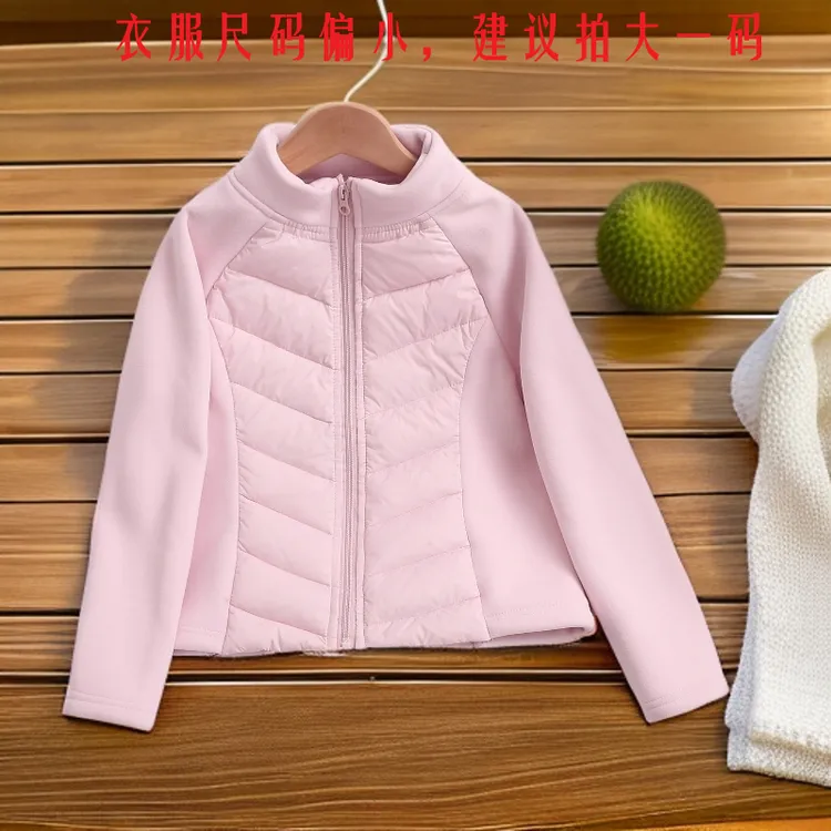 D新款儿童轻薄羽绒服短款冬季中大童女童学生校服神器保暖内胆内
